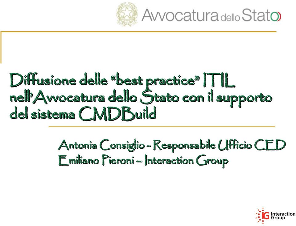 sistema CMDBuild Antonia Consiglio -