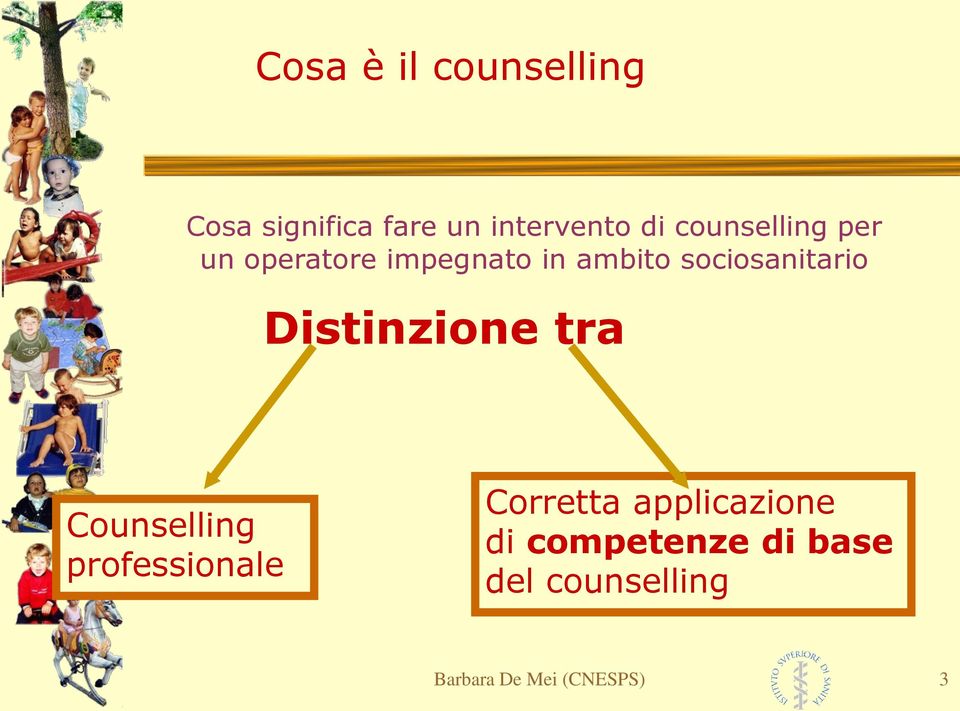 sociosanitario Distinzione tra Counselling professionale