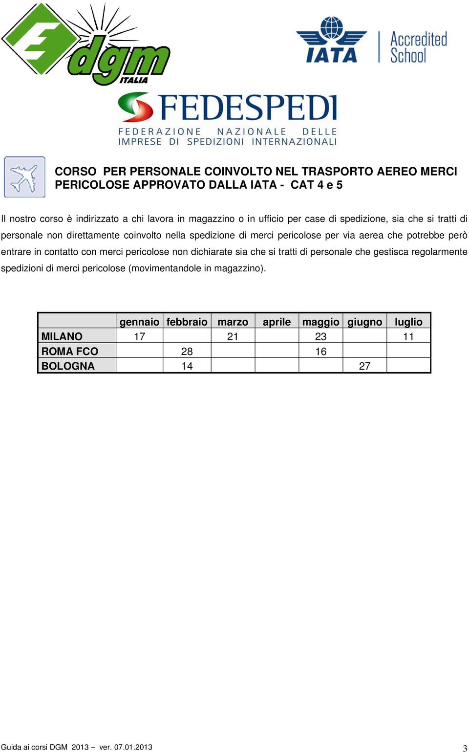 via aerea che potrebbe però entrare in contatto con merci pericolose non dichiarate sia che si tratti di personale che gestisca regolarmente