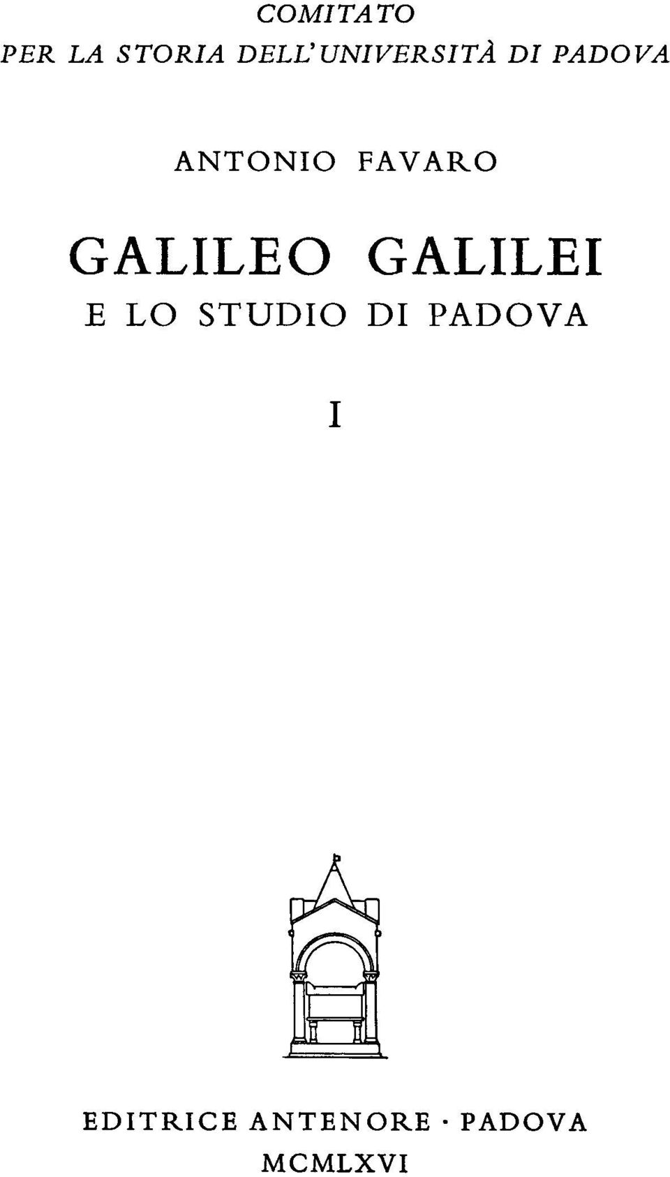 FAVARO GALILEO GALILEI E LO