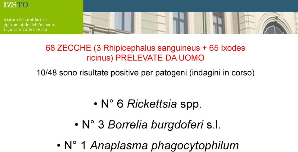 positive per patogeni (indagini in corso) N 6
