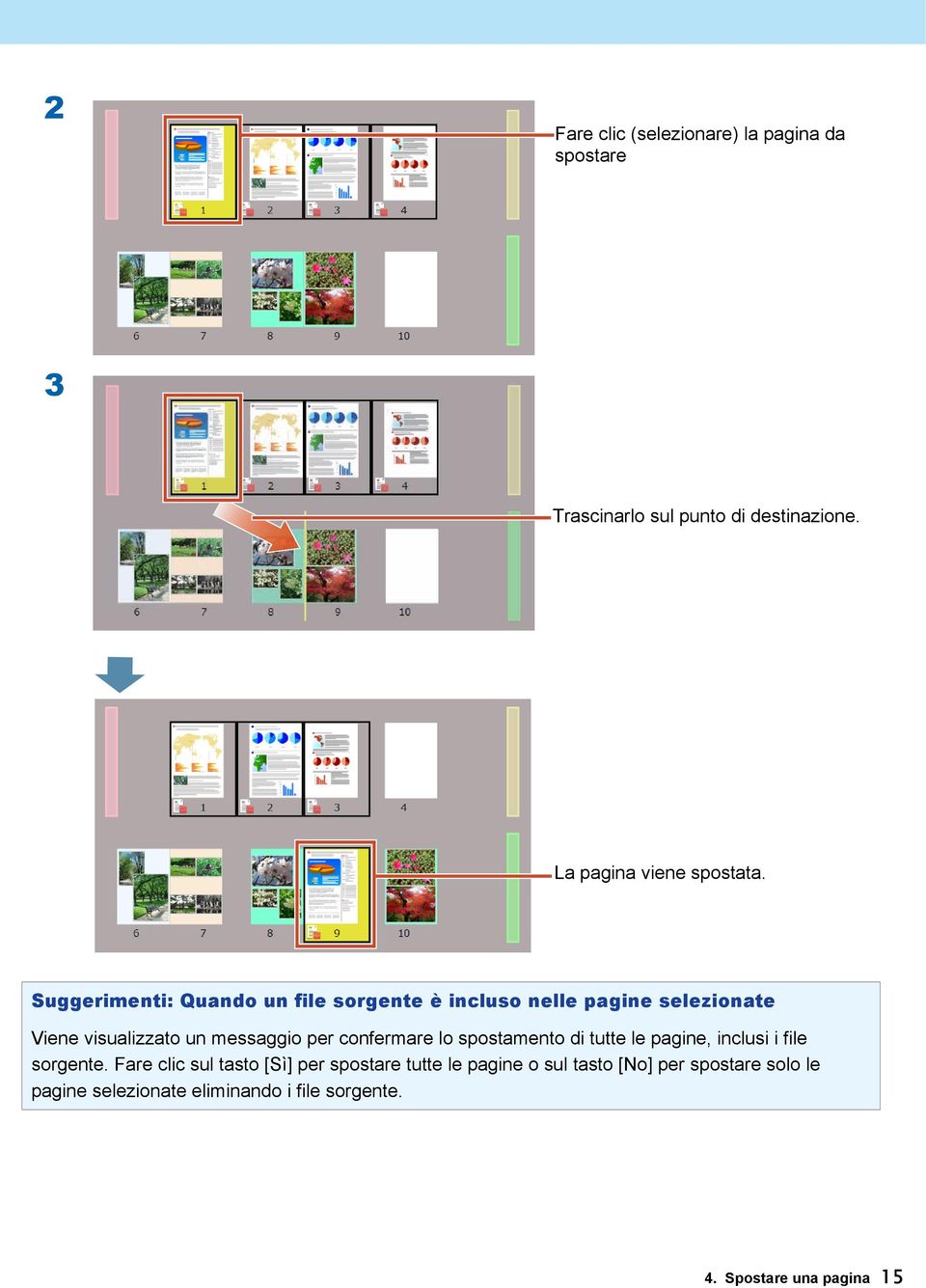 confermare lo spostamento di tutte le pagine, inclusi i file sorgente.