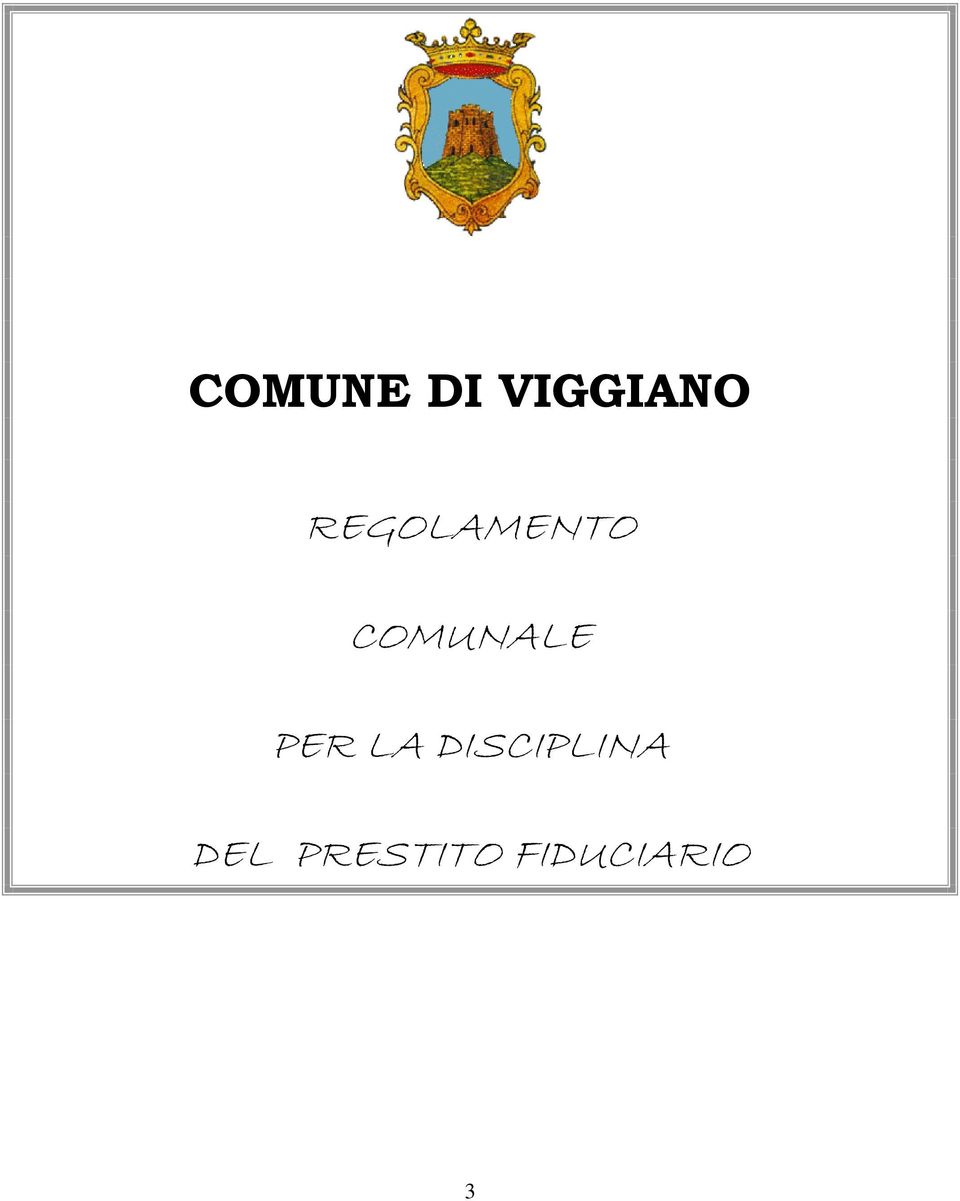 PER LA DISCIPLINA