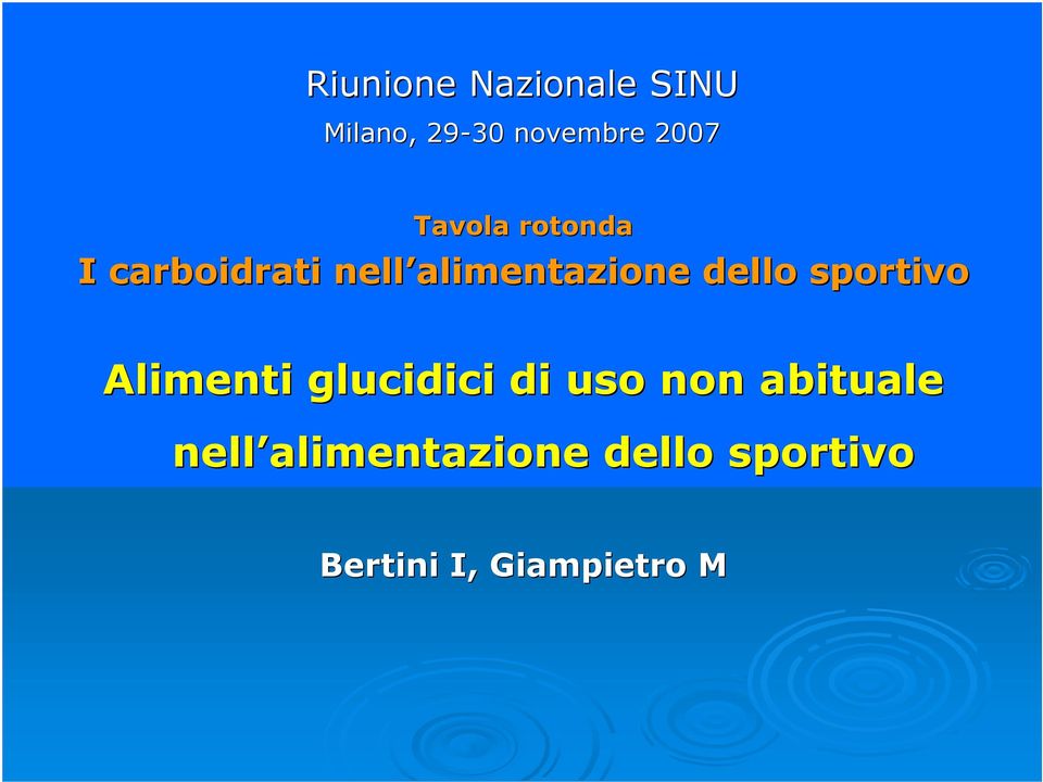 dello sportivo Alimenti glucidici di uso non