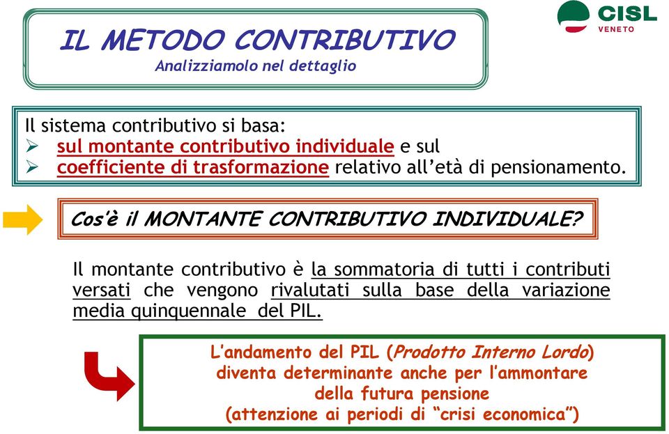 Il montante contributivo è la sommatoria di tutti i contributi versati che vengono rivalutati sulla base della variazione media quinquennale del