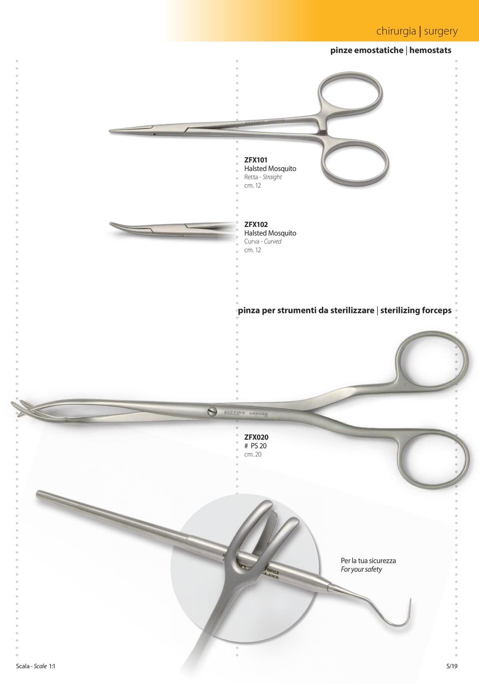 12 pinza per strumenti da sterilizzare sterilizing forceps