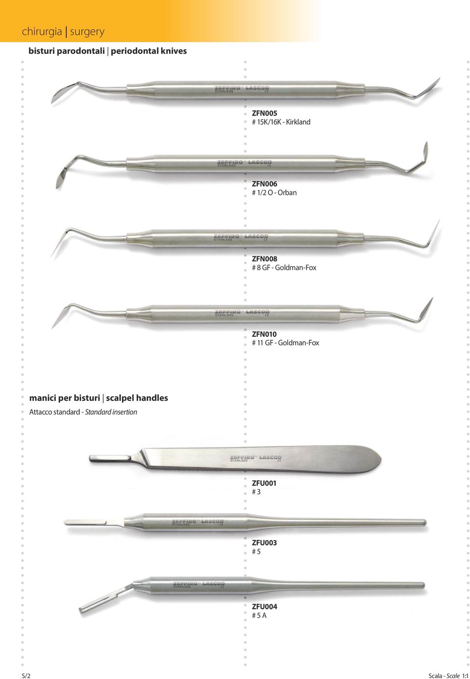 Goldman-Fox manici per bisturi scalpel handles Attacco standard -