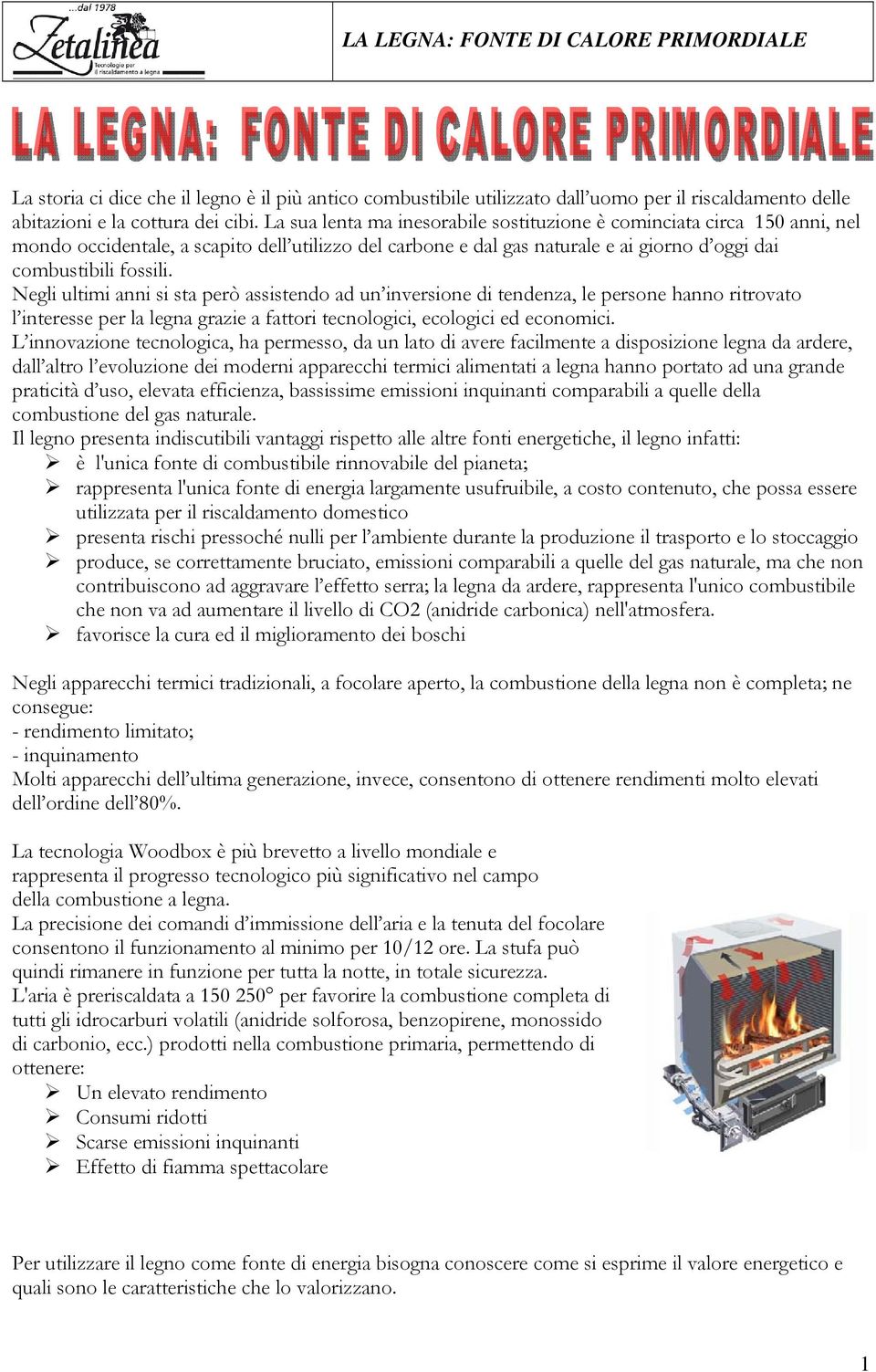 Negli ultimi anni si sta però assistendo ad un inversione di tendenza, le persone hanno ritrovato l interesse per la legna grazie a fattori tecnologici, ecologici ed economici.