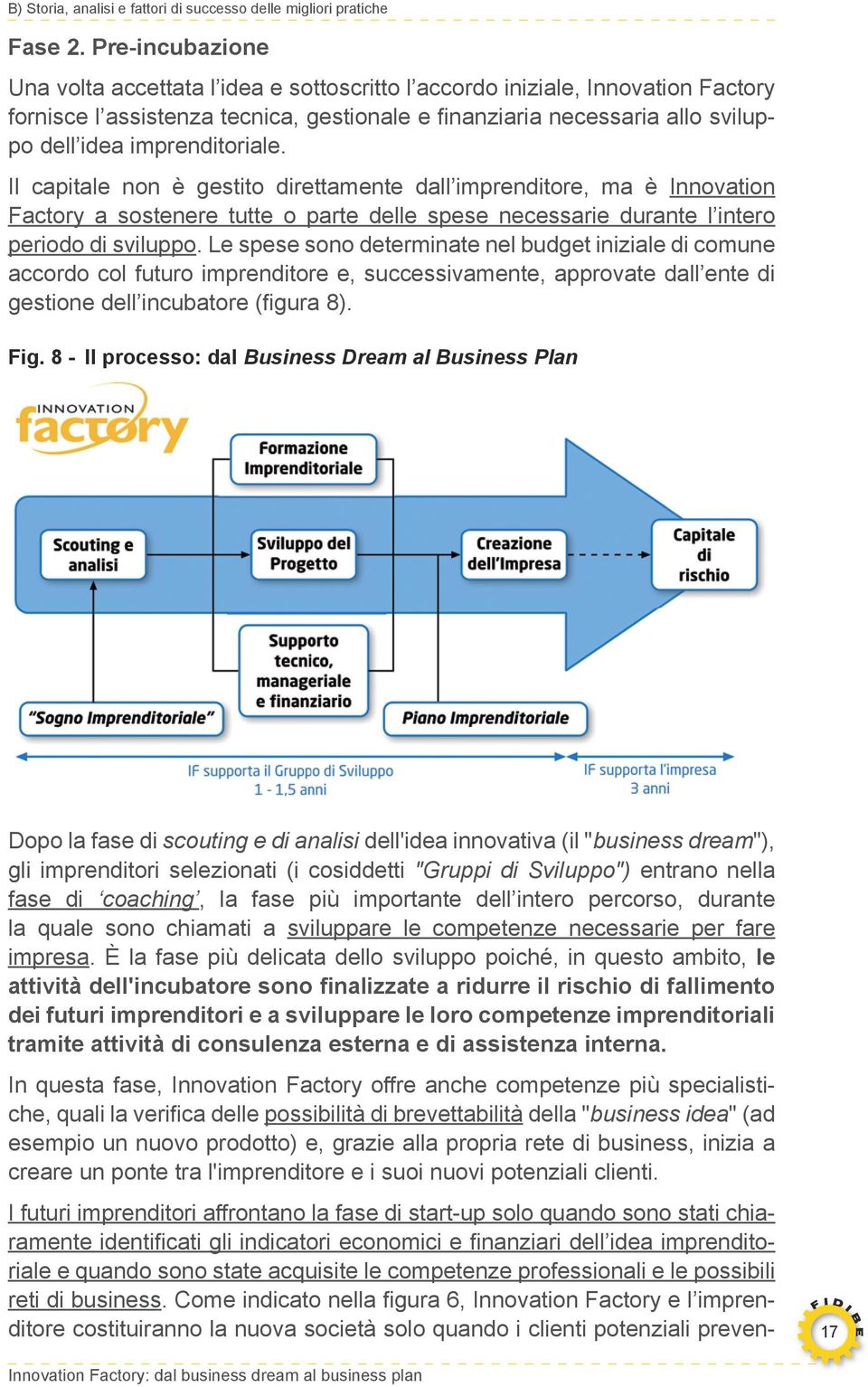 imprenditoriale. Il capitale non è gestito direttamente dall imprenditore, ma è Innovation Factory a sostenere tutte o parte delle spese necessarie durante l intero periodo di sviluppo.