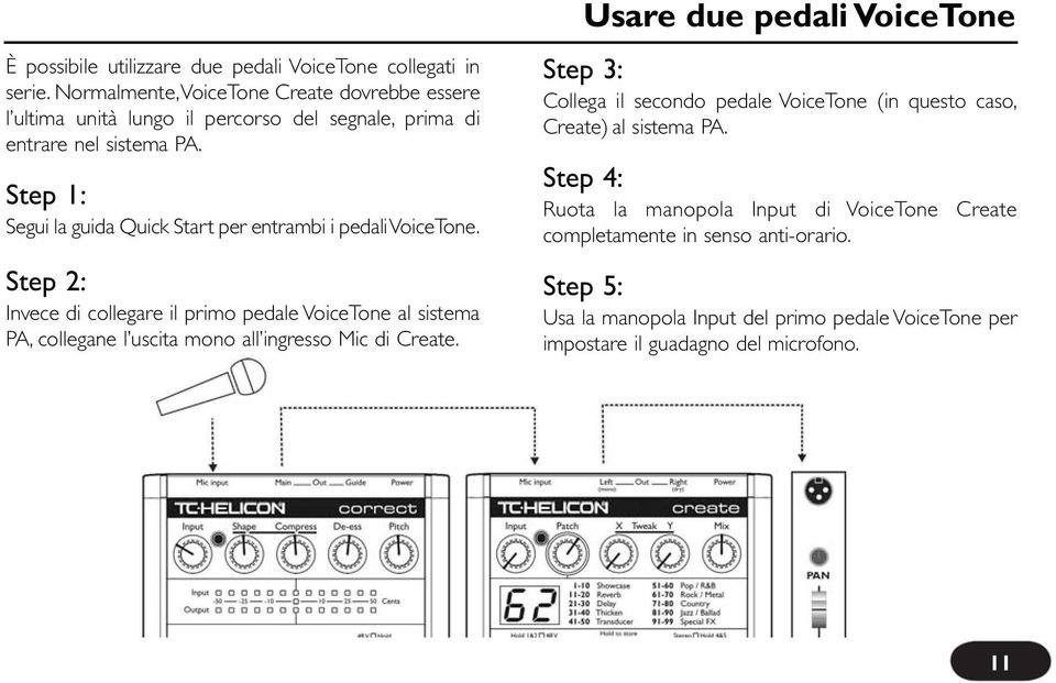 Step 1: Segui la guida Quick Start per entrambi i pedali VoiceTone.