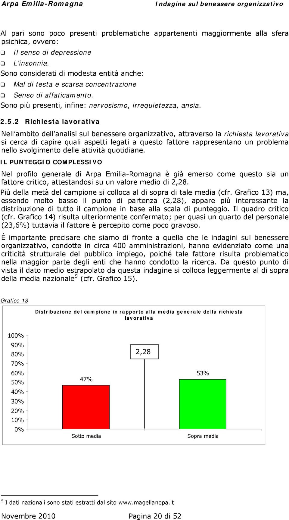 2 Richiesta lavorativa Nell ambito dell analisi sul benessere organizzativo, attraverso la richiesta lavorativa si cerca di capire quali aspetti legati a questo fattore rappresentano un problema