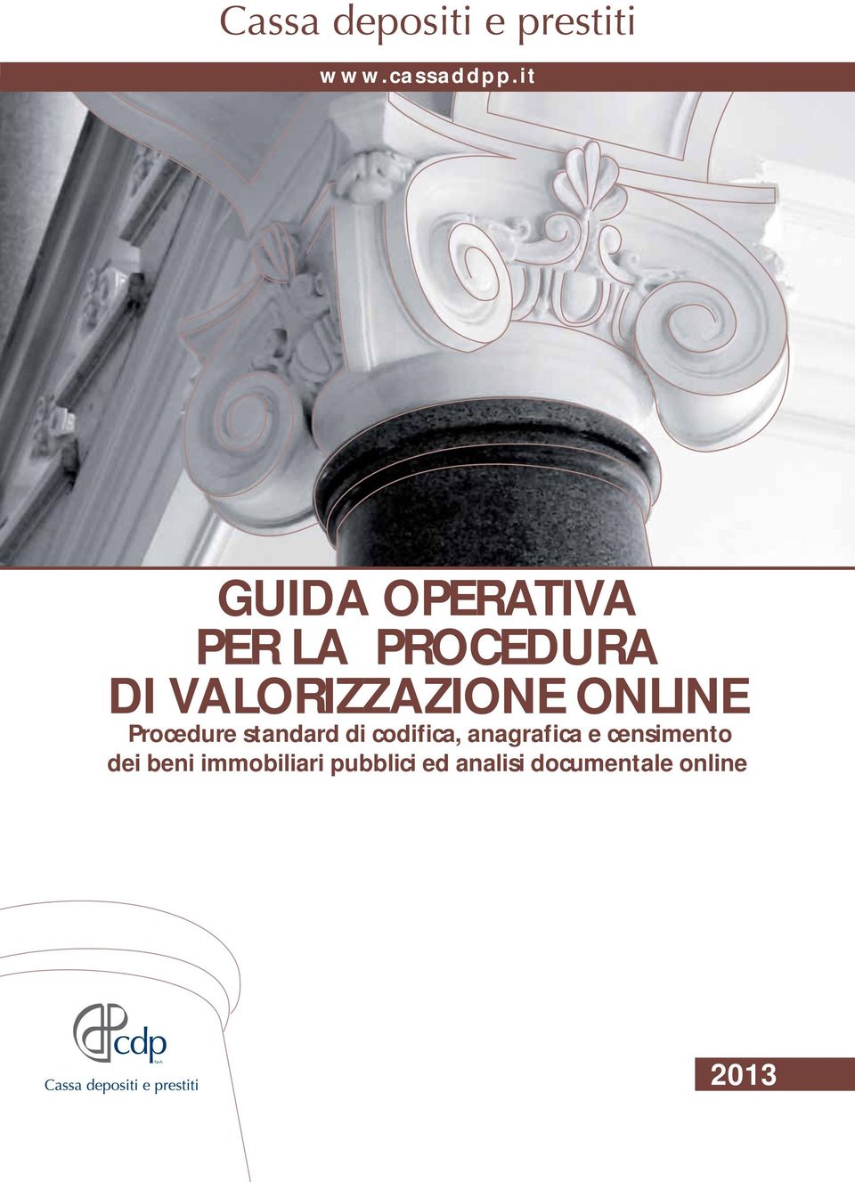 VALORIZZAZIONE ONLINE Procedure standard di