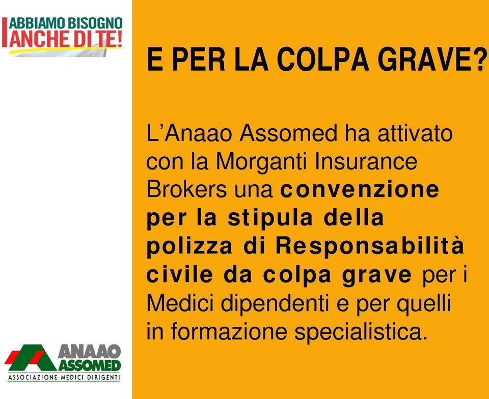 Brokers una convenzione per la stipula della polizza di