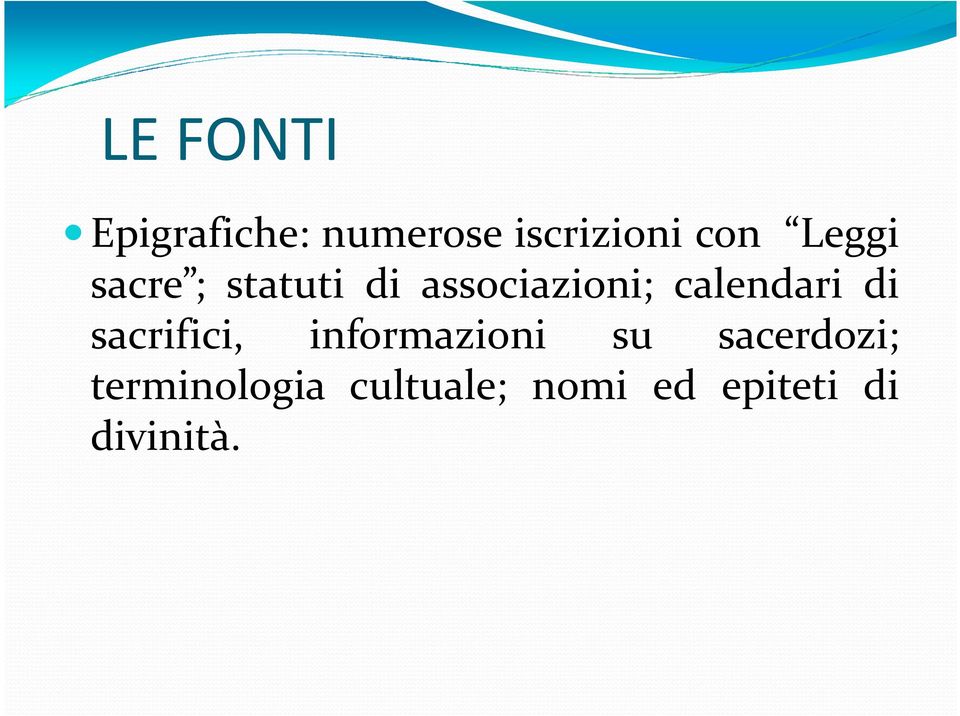 calendari di sacrifici, informazioni su