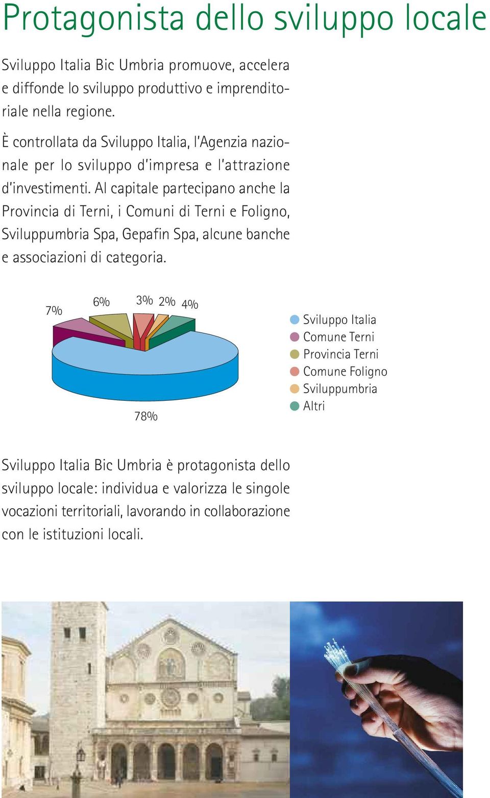 Al capitale partecipano anche la Provincia di Terni, i Comuni di Terni e Foligno, Sviluppumbria Spa, Gepafin Spa, alcune banche e associazioni di categoria.