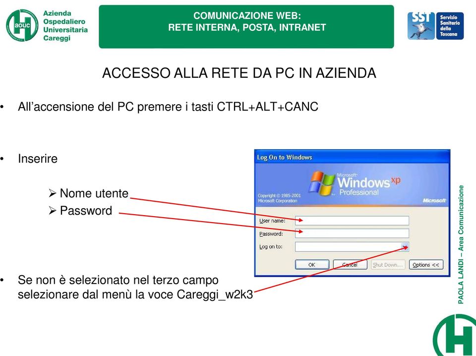 Inserire Nome utente Password Se non è