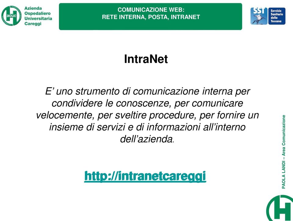 sveltire procedure, per fornire un insieme di servizi e di