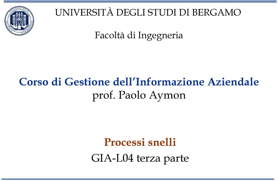 Informazione Aziendale prof.