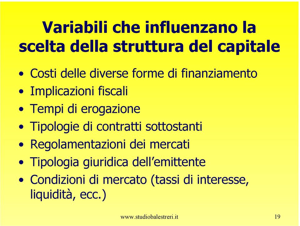 di contratti sottostanti Regolamentazioni dei mercati Tipologia giuridica dell