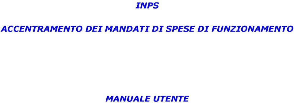 MANDATI DI SPESE