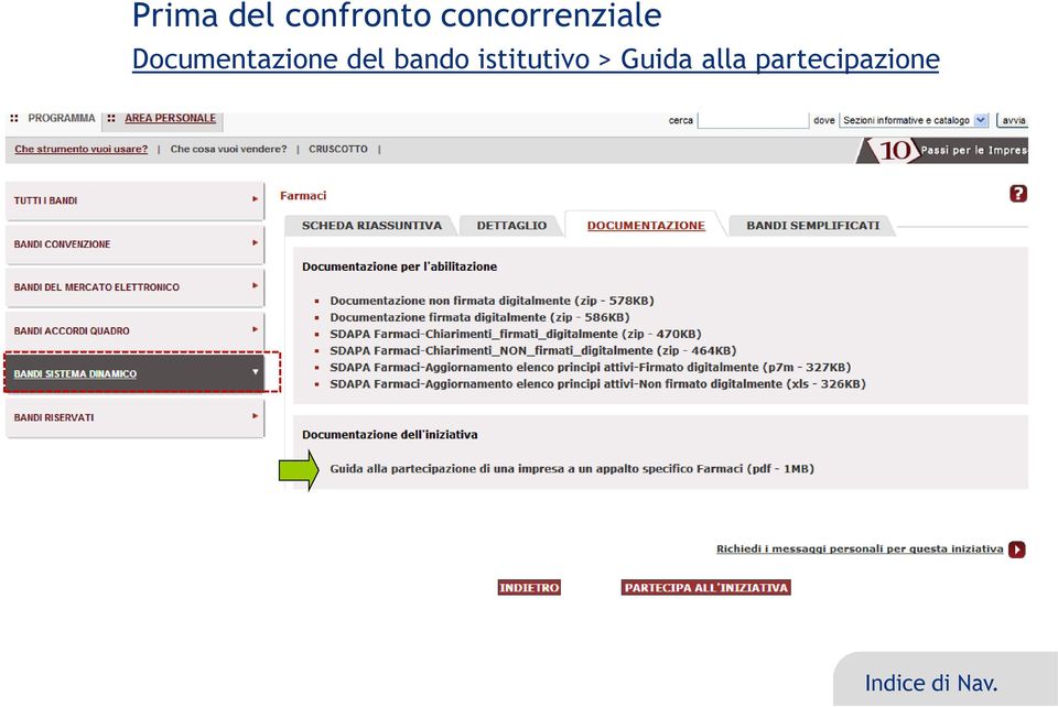 Documentazione del bando