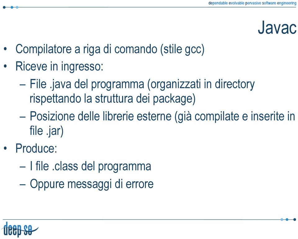 struttura dei Posizione delle librerie esterne (già compilate e inserite