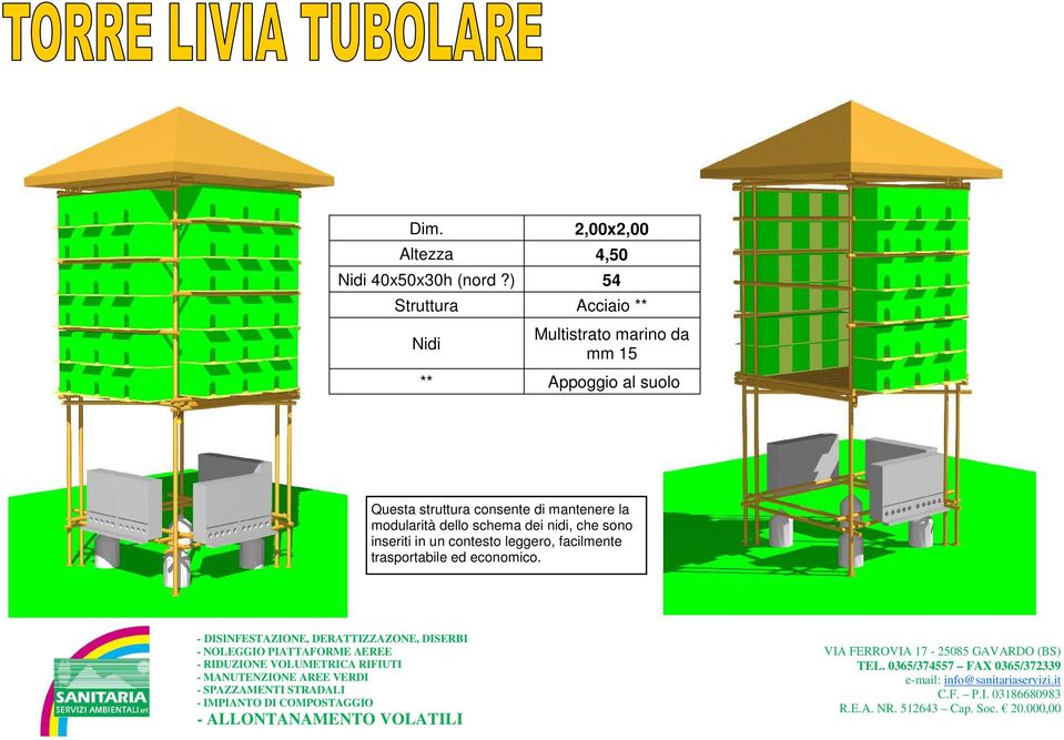 suolo Questa struttura consente di mantenere la modularità dello