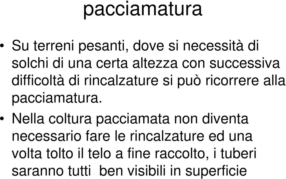 pacciamatura.