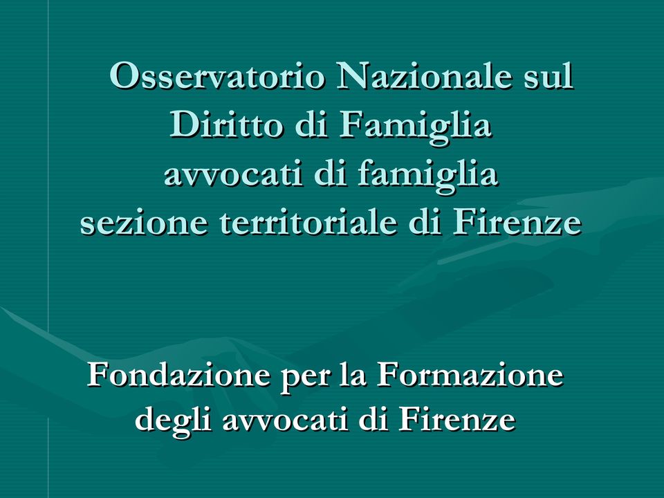 territoriale di Firenze Fondazione per