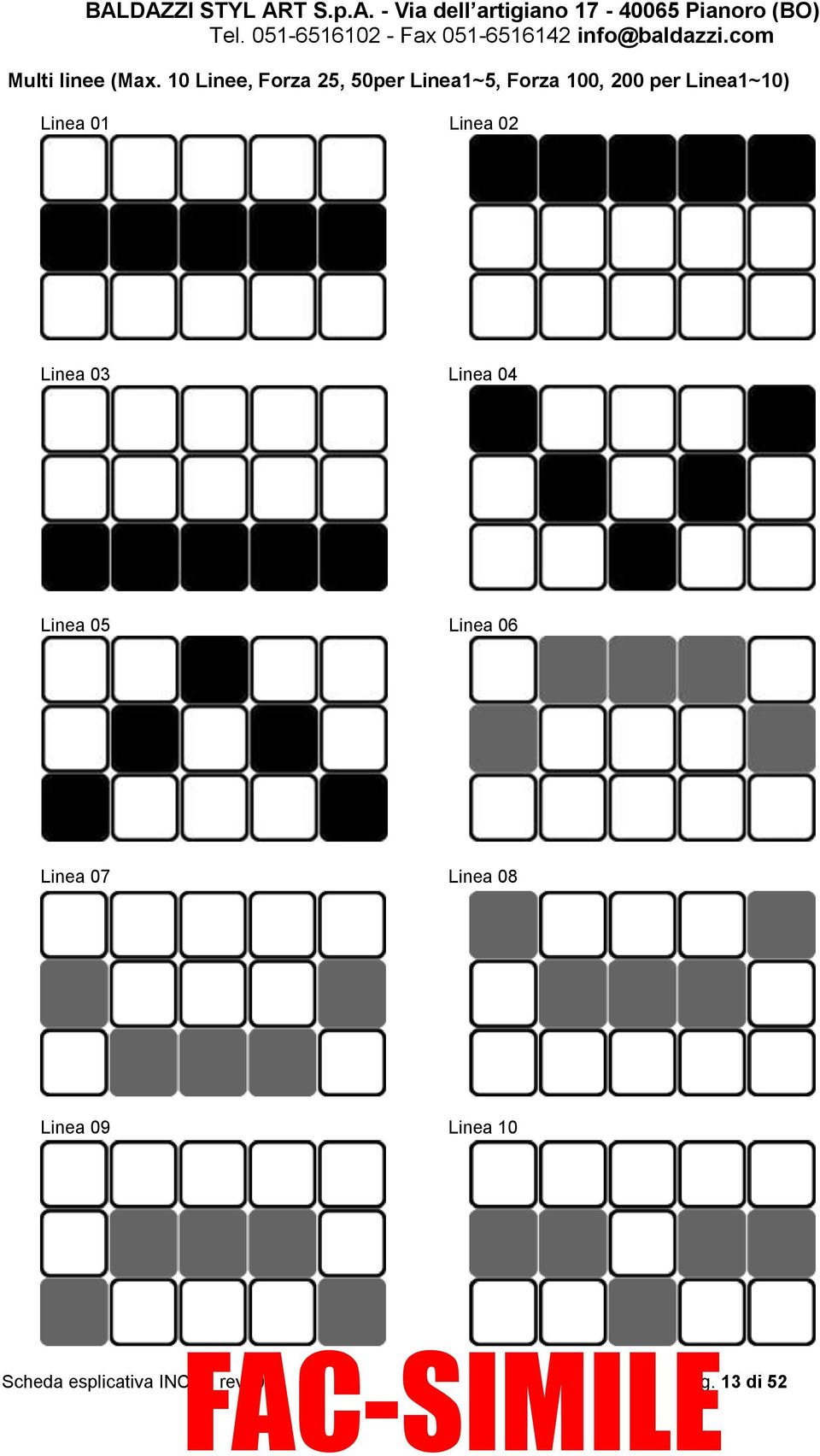 Linea1~10) Linea 01 Linea 02 Linea 03 Linea 04 Linea