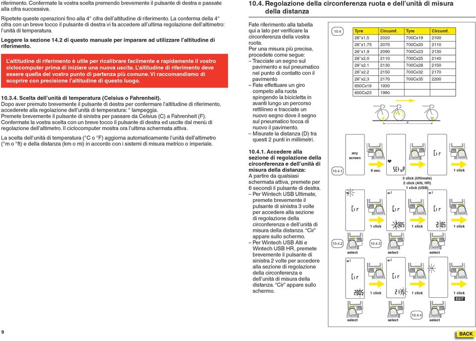 2 di questo manuale per imparare ad utilizzare l altitudine di riferimento.