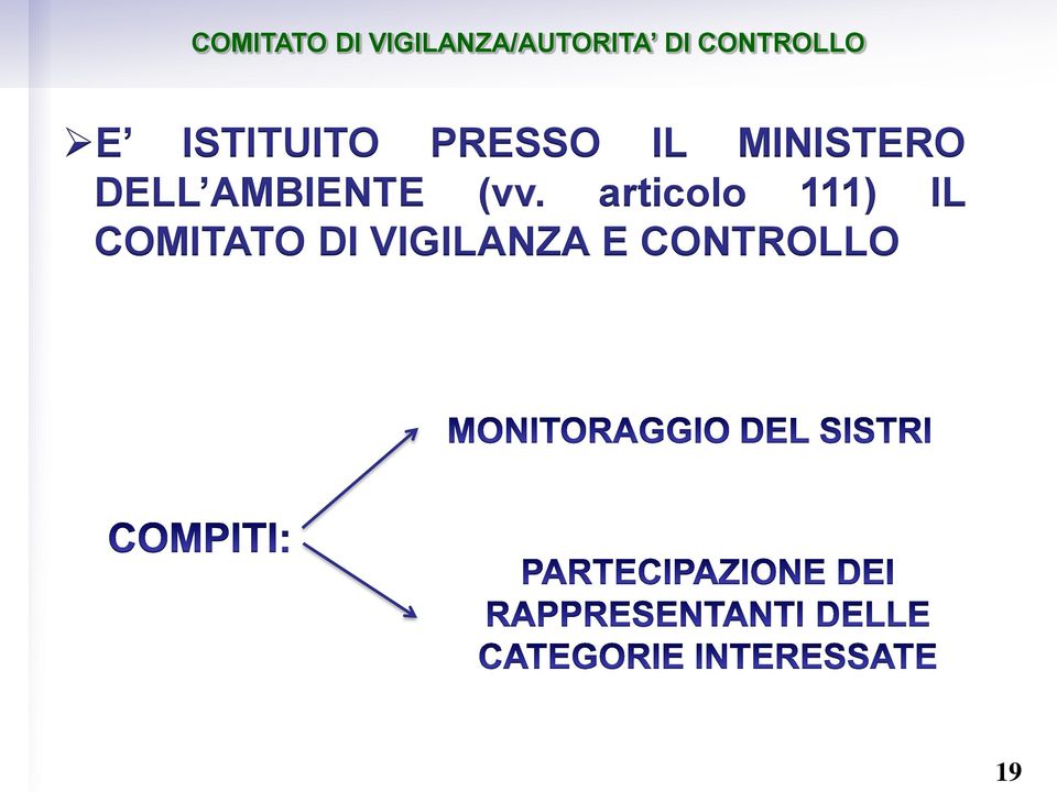 MINISTERO DELL AMBIENTE (vv.