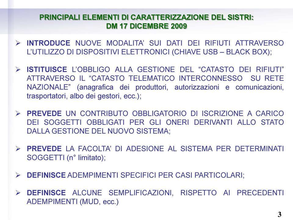 trasportatori, albo dei gestori, ecc.