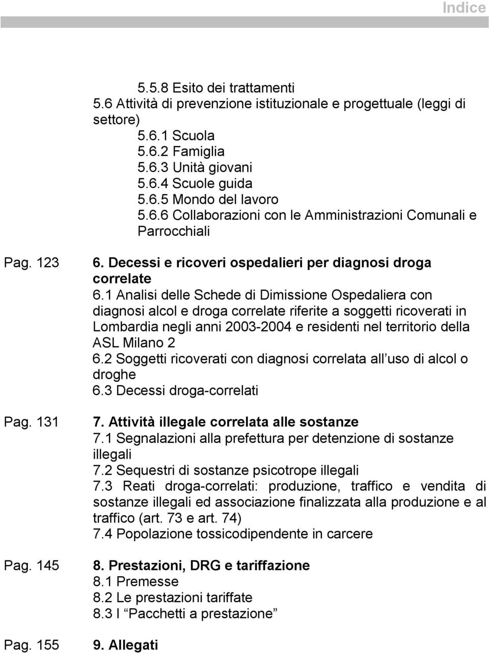 1 Analisi delle Schede di Dimissione Ospedaliera con diagnosi alcol e droga correlate riferite a soggetti ricoverati in Lombardia negli anni 23-24 e residenti nel territorio della ASL Milano 2 6.