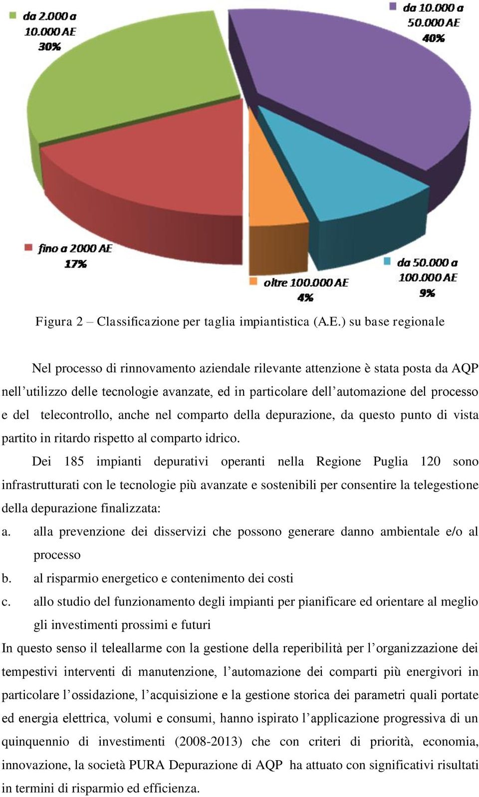 telecontrollo, anche nel comparto della depurazione, da questo punto di vista partito in ritardo rispetto al comparto idrico.