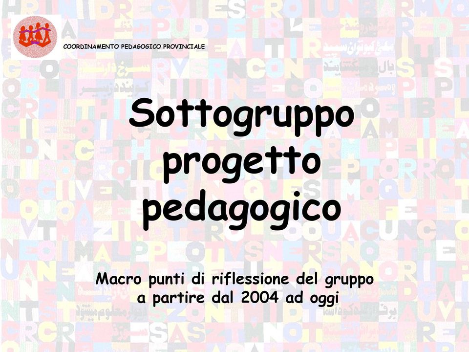 pedagogico Macro punti di