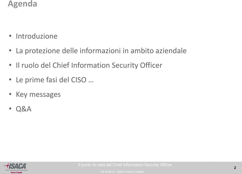 ruolo del Chief Information Security