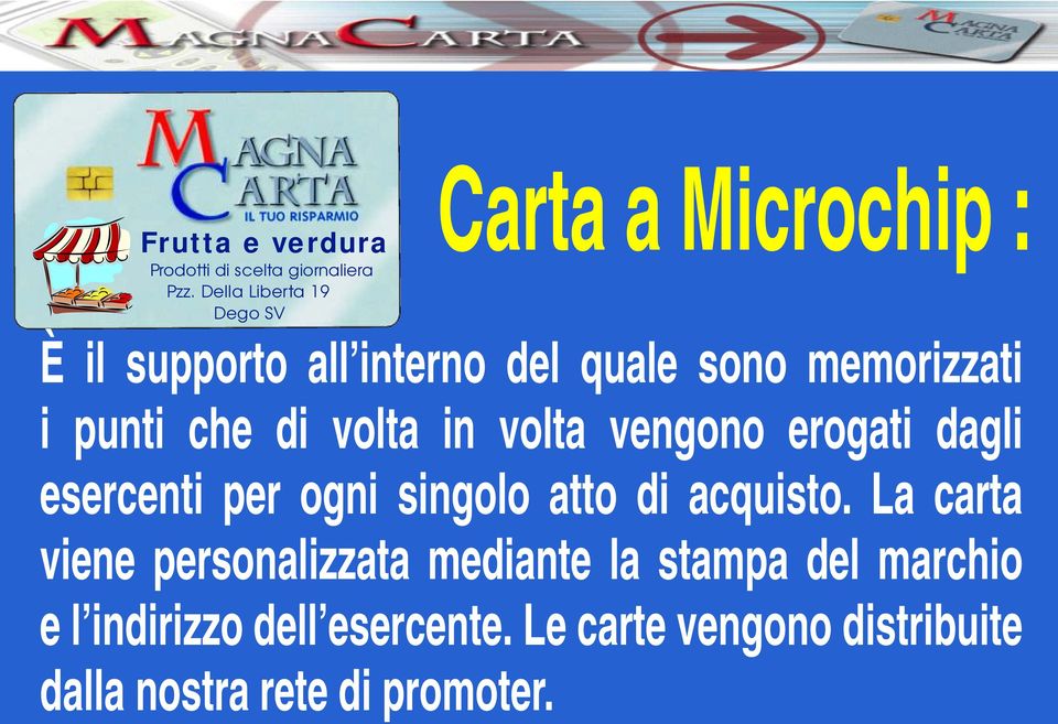 che di volta in volta vengono erogati dagli esercenti per ogni singolo atto di acquisto.