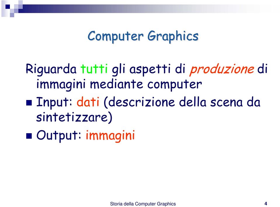 dati (descrizione della scena da sintetizzare)