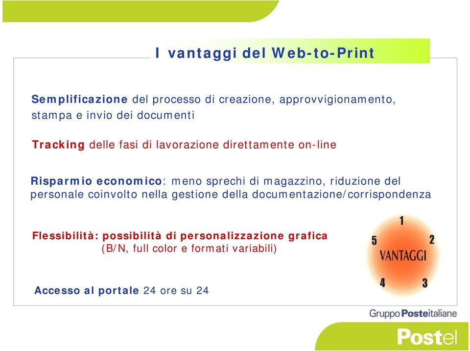 magazzino, riduzione del personale coinvolto nella gestione della documentazione/corrispondenza