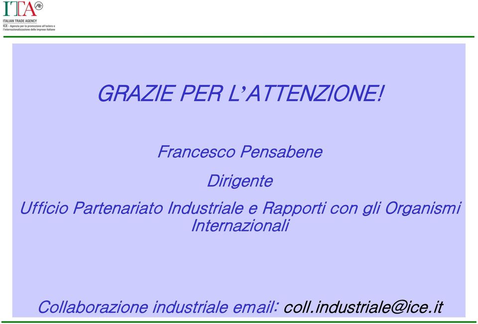 Partenariato Industriale e Rapporti con gli