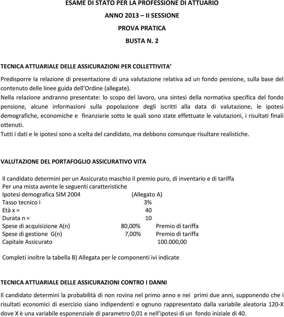 Ordine (allegate).