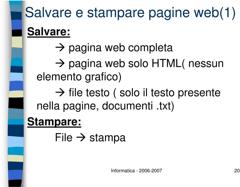 file testo ( solo il testo presente nella pagine,