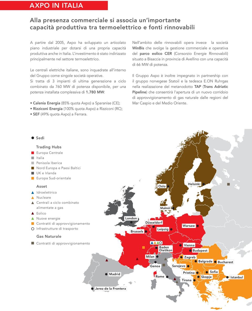 Le centrali elettriche italiane, sono inquadrate all interno del Gruppo come singole società operative.