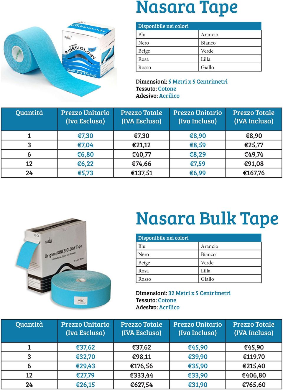 Bulk Tape Rosso Arancio Bianco Verde Lilla Giallo Dimensioni: 32 Metri x 5 Centrimetri 1 37,62 37,62 45,90