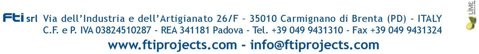 IVA 03824510287 - REA 341181 Padova - Tel.