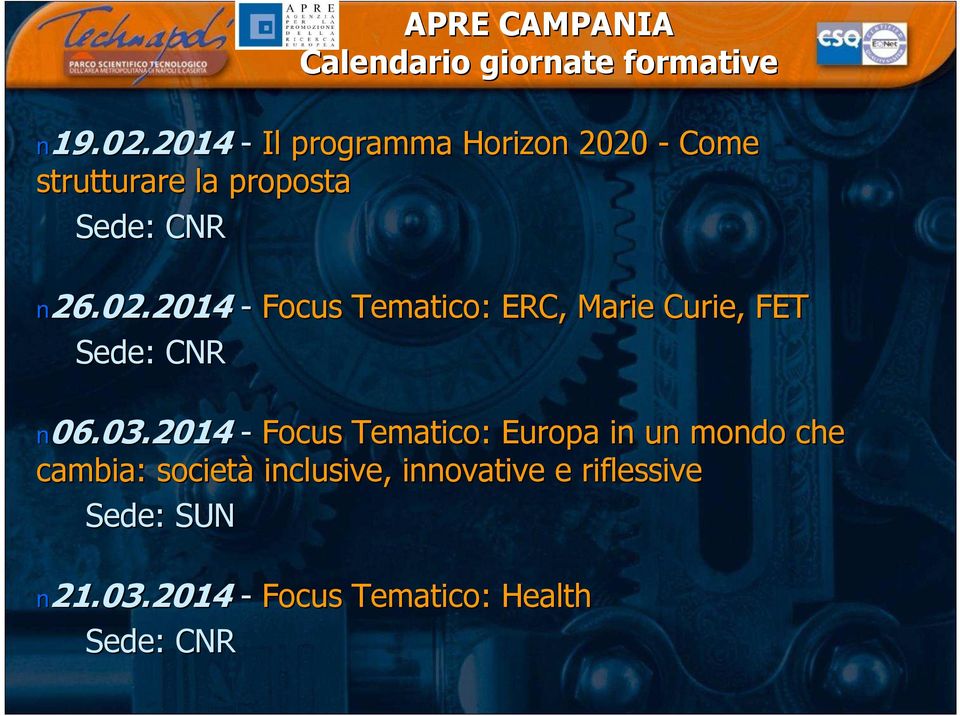 03.2014-focus Tematico: Europa in un mondo che cambia: societàinclusive, inclusive,