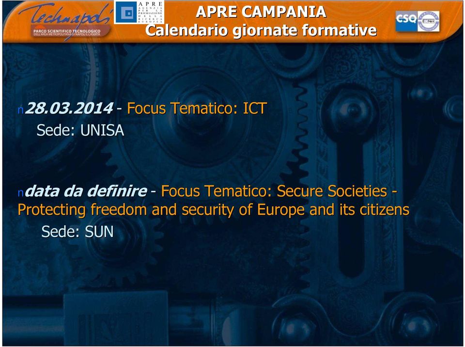 definire-focus Tematico: Secure Societies -