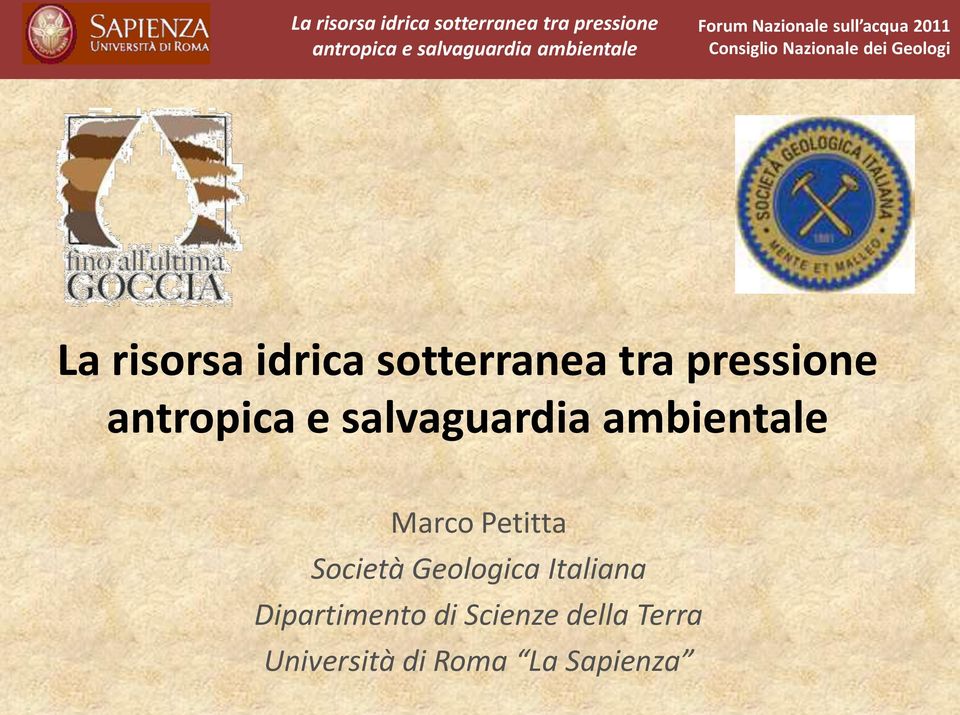 Geologica Italiana Dipartimento di
