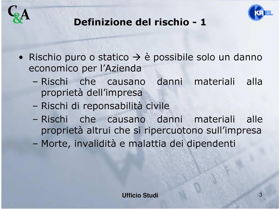 impresa Rischi di reponsabilità civile Rischi che causano danni materiali alle